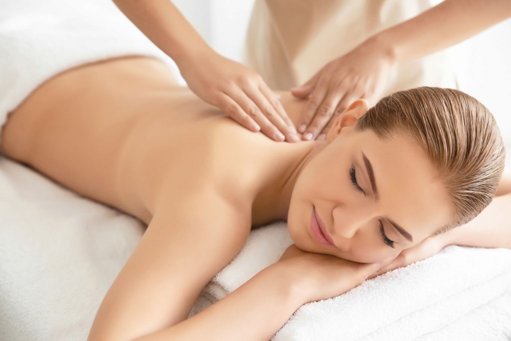 Woman receiving a massage