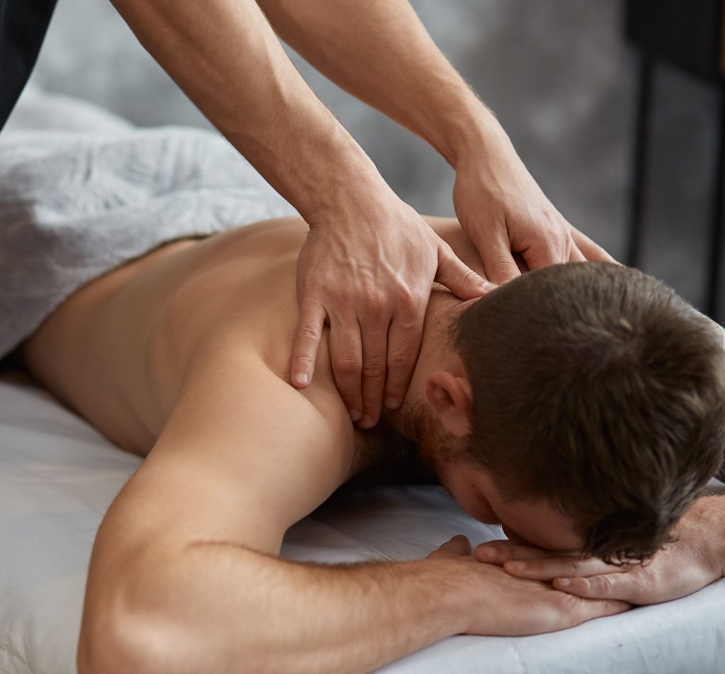 Man receiving a massage